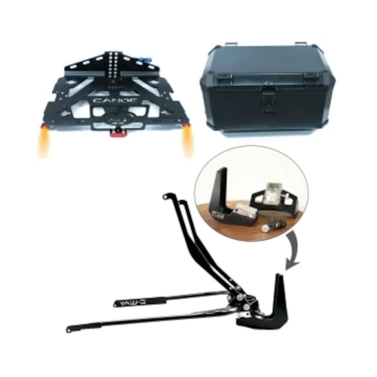Pack Canoe 2.0 + 4 en 1 + éclairage + coffre aluminium pour Goldwing 2018 à 2025