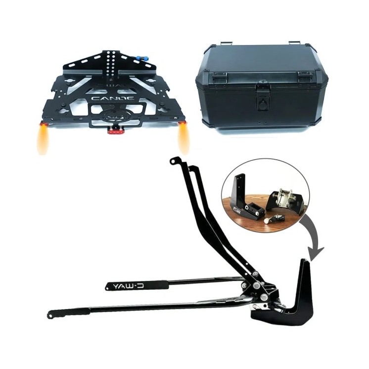 Pack Canoe 1.0 + 4 en 1 + éclairage + coffre aluminium pour Goldwing 2012 à 2017